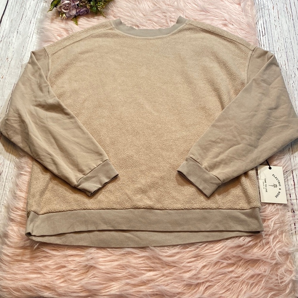Electric & Rose Wooster Sweater in Taupe sz S